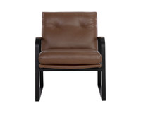 Sterling Missouri Mahogany Leather Lounge Chair