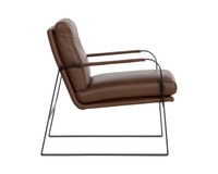 Sterling Missouri Mahogany Leather Lounge Chair