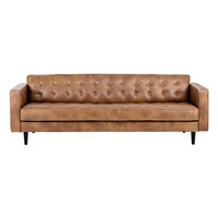 Donnie Tobacco Tan Leather Sofa