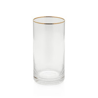 Radiant Highball Glasses Gold Rim, Set 6 | Bone & Brass
