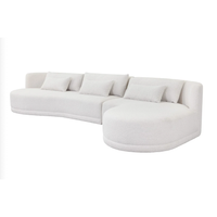 London Copenhagen White Boucle RAF Sectional, view 4