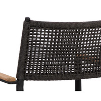 Nava Stackable Dining Black Armchair, view 3