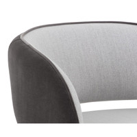 Rosalia Mina Light Grey / Meg Ash Lounge Chair, view 2