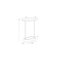 Eden End Table - White Marble - Table Top View | Bone & Brass