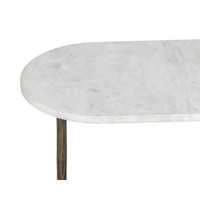Eden End White Marble Table, view 4