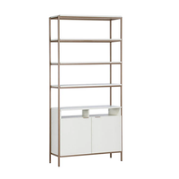 Ambrose Modular Large Champagne Gold & Cream Bookcase