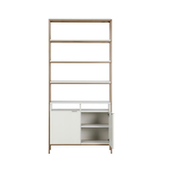 Ambrose Modular Large Champagne Gold & Cream Bookcase, view 3