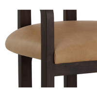 Madrone Dining Brown - Ludlow Sesame Leather Armchair
