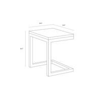 Geneve C-Shaped End Table, view 4