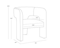 Isidore Meg Gold Lounge Chair