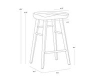 Dominic Black Counter Stool