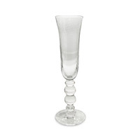 Glass French Swirl Champagne Flute Set of 4 (Clear) | Bone & Brass
