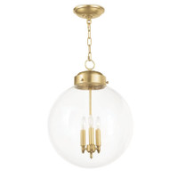 Globe Natural Brass Pendant | Bone & Brass
