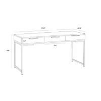 Rebel Champagne Gold - Cream Desk, view 3