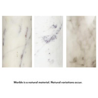 Charli Marble Accent Table - White - Table Top View | Bone & Brass