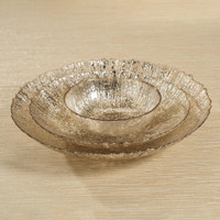 Luminara Golden Silver Fusion Deep Glass Bowls, Set 6 - Bowl Detail | Bone & Brass