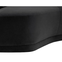 Soraya Charcoal Grey Curved Sofa, view 5