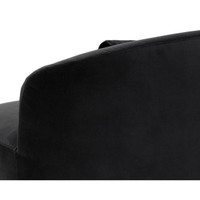 Soraya Charcoal Grey Curved Sofa, view 7
