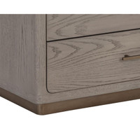 Danette Grey Oak Nightstand, view 4