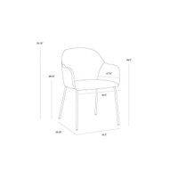 Hensley Dining Hazelnut Armchair, view 4