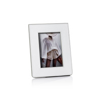 Nappa White & Gray Leather Photo Frame, view 9