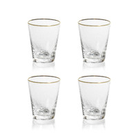 Campolli Tapered Double Old Fashioned Glasses, Set of 4 - Glass Side View | Bone & Brass