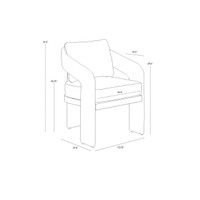Pylos Dining Black - Louis Cream Armchair, view 4
