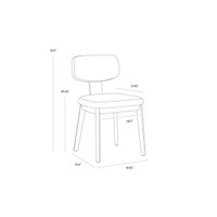 Rickett Weathered Oak - Dove Cream Dining Chair, view 4