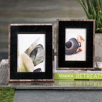 Palm Desert Chiseled Horn Photo Frame 4x6 - Frame Detail | Bone & Brass