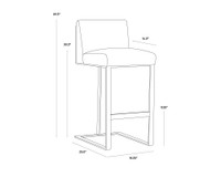 Dean Barstool Antique Brass - Cantina Black