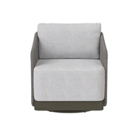 Allariz Swivel Warm Grey & Light Grey Outdoor Armchair, view 6