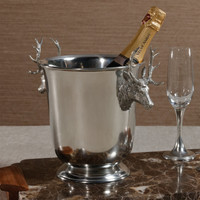 St. Moritz Pewter Champagne Ice Bucket - Wine Bucket Detail | Bone & Brass