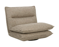 Colson Swivel Armless Torched Meringue Chair