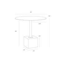 Kata Bistro Grey Marble - 32" Table, view 2