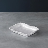Vida Alegria Kitchen Sponge Holder (White) - Tray Top View | Bone & Brass