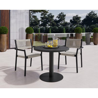Kavala Stackable Dining Charcoal Armchair, view 4
