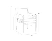 Mauti Dining Distressed Brown - Cortina Black Leather Armchair