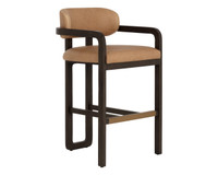 Madrone Barstool Brown - Ludlow Sesame Leather