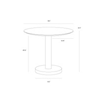 Monaco Bistro Gold - Grey Marble / Charcoal Grey - 35.5" Table, view 4