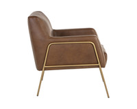 Cybil Vintage Caramel Leather Lounge Chair