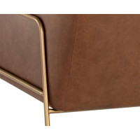 Cybil Vintage Caramel Leather Lounge Chair, view 5