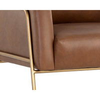 Cybil Vintage Caramel Leather Lounge Chair