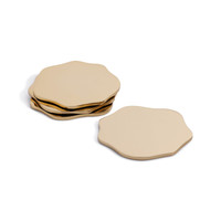 Lina Polished Nickel Coasters, Set 4 | Bone & Brass