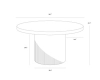 Nicolette Marble Look - Light Grey - 55" Dining Table