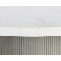 Nicolette Marble Look - Light Grey - 55" Dining Table, view 3