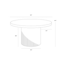Nicolette Marble Look - Light Grey - 55" Dining Table, view 6