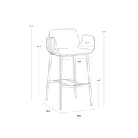Lucano Barstool Bravo Black, view 4