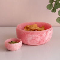 Resin Sorbet Mini Round Bowl Raspberry, view 6