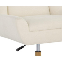 Mirian Alabaster & Matte Gold Office Chair, view 3