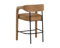 Mavia Ludlow Sesame Leather Counter Stool